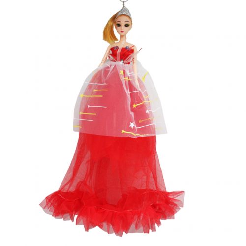 Кукла в длинном платье "Звездопад", красный фото