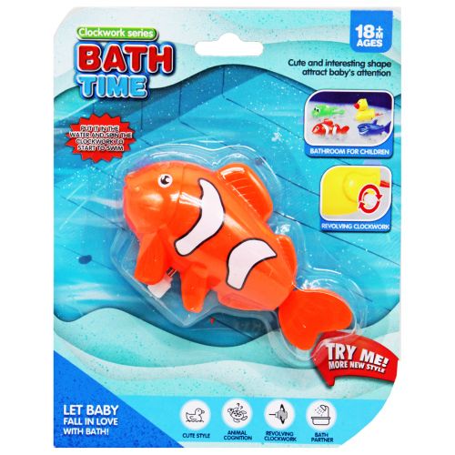 Заводная игрушка для ванны "Рыбка" пластиковая фото