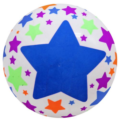 Мячик резиновый "Звездочки", голубой фото