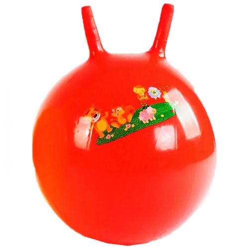 М`яч для фітнесу з ріжками, 45 см (червоний) фото