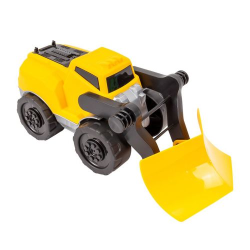 Машинка пластиковая "Строительная Техника: Грейдер", желтая фото