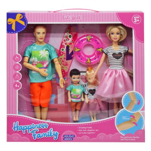 Ляльковий набір "Щаслива родина", 4 ляльки Вид 1 фото