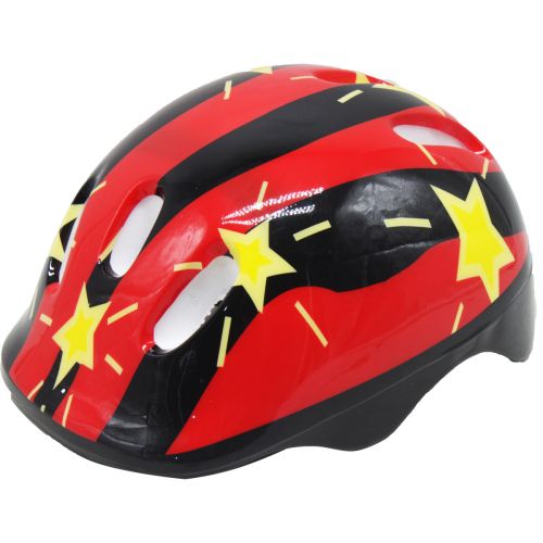 Детский защитный шлем для спорта, красный со звездочками фото