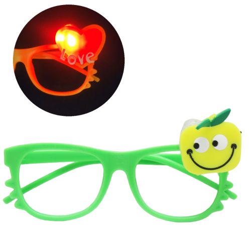 Сяючі окуляри без лінз "Яблучко", зелені фото