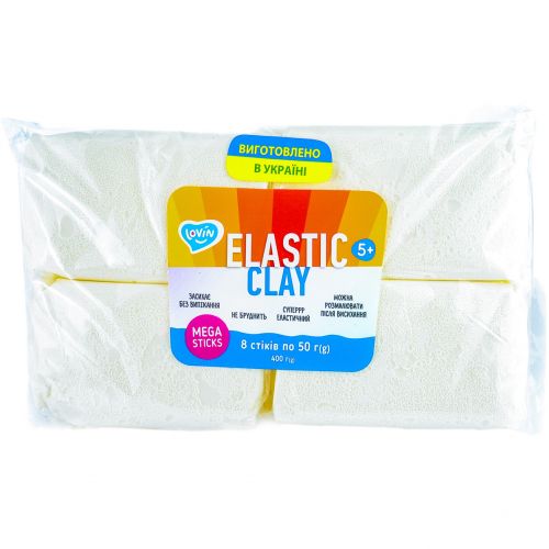 Набор воздушного пластилина "Elastic Clay White" фото