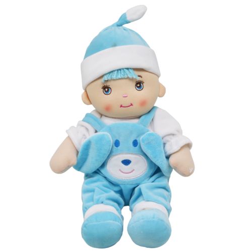 Мʼяка лялька "Пупс у комбінезоні", блакитний фото