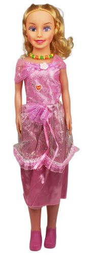 Уцінка.  Лялька велика, музична, 66 см (в рожевій сукні) - повреждена пластиковая рука фото
