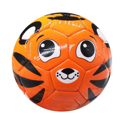 Уценка. Мячик футбольный №2 "Тигр" (оранжевый) - сдувается фото