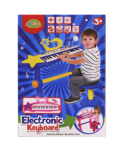Уцінка.  Піаніно зі стільчиком і мікрофоном "Electronic Keyboard" - не вистачає однієї клавіші фото