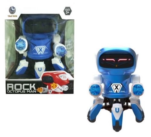 Уцінка.  Робот музичний "Rock Octopus Man" (синій) - э музика та світло але не танцює фото