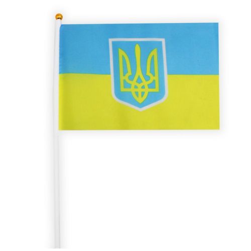 Прапор України з тризубом, 30 х 20 см фото