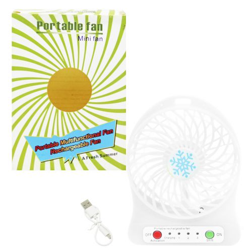 Вентилятор настільний "Portable fan" (білий) фото