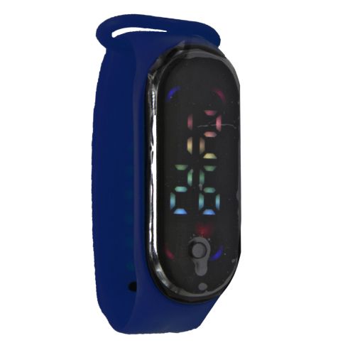 Електронний годинник з кольоровим дисплеєм, синій фото