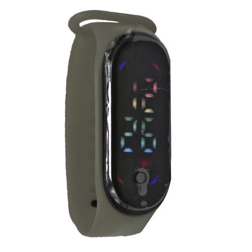Електронний годинник з кольоровим дисплеєм, сірий фото