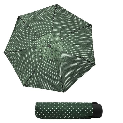 Уценка. Зонтик складной "Горошек", зеленый  - ручка шатается и не фиксируется фото