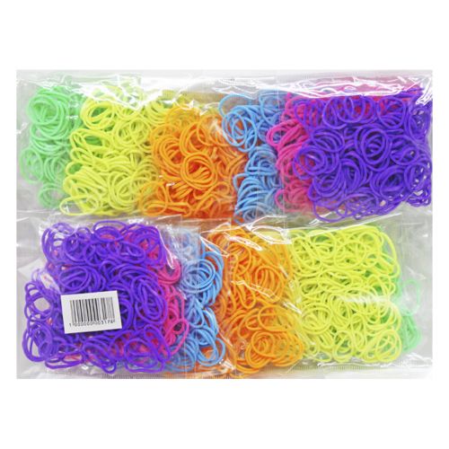 Резинки для плетіння різнокольорові (6 кольорів) фото