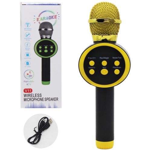 Мікрофон бездротовий "Wireless Microphone", жовтий фото