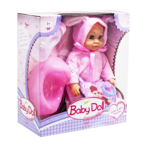 Уценка. Интерактивный пупс "Baby Doll" (розовый) - западают глаза фото