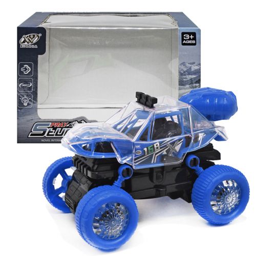 Машинка музыкальная "Stunt Car", с дымом (синяя) фото
