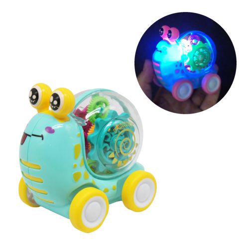 Іграшка "Равлик" інерційний, зі світлом (бірюзовий) фото