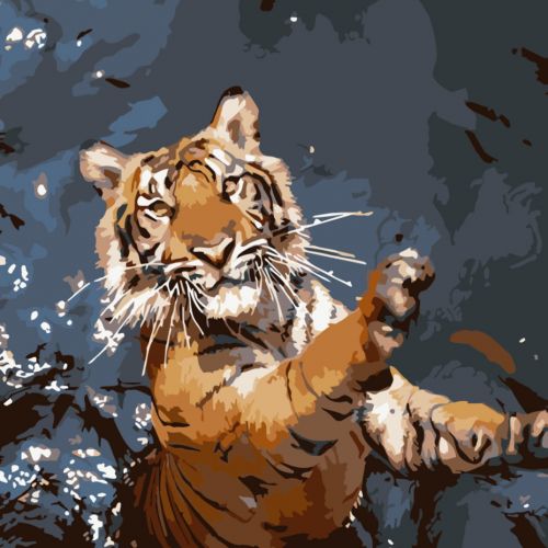 Картина за номерами "Тигр-ловець" ★★★★ фото