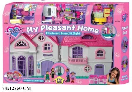 Уценка. Кукольный дом с мебелью и фигурками "My Sweet Home" - Помята коробка фото