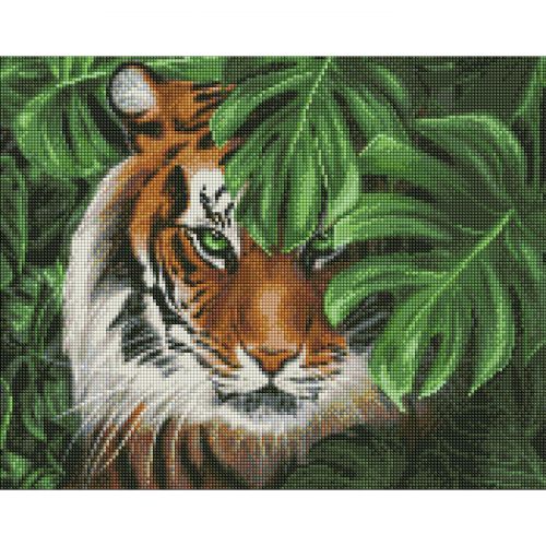 Алмазная мозаика "Амурский тигр" 40х50см фото