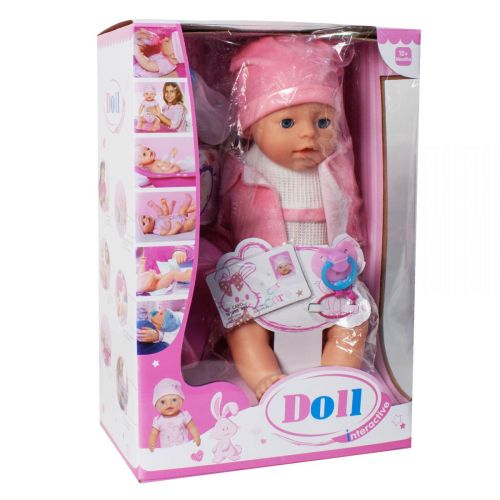 Уцінка.  Пупс "Doll" в м'якій рожевої жилеточки - Пошкоджена упаковка, не товарний вигляд фото