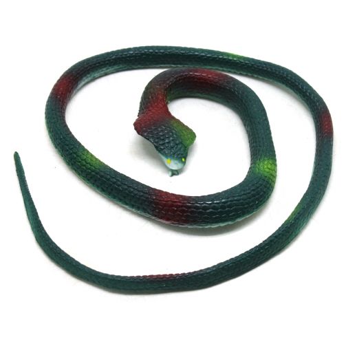 Змея большая резиновая клубок 70 см Зелена 10 штук фото