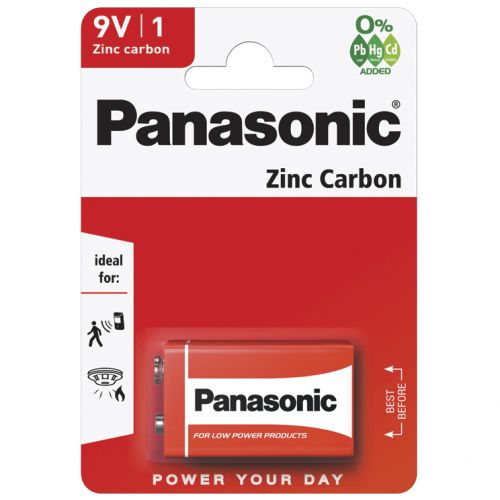 Батарейка PANASONIC 6F22 / 1BL Zinc Carbon фото