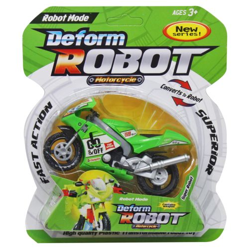 Мотоцикл-трансформер "Deform robot", зелений фото