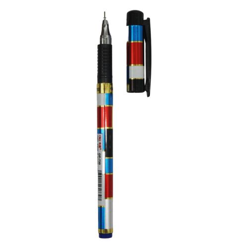 Ручка гелієва дизайнерська "кубики кольорові" 0,5мм, чорна фото