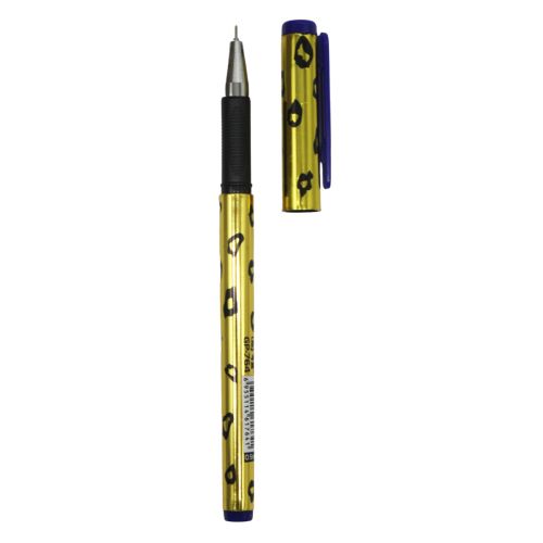 Ручка гелева дизайнерська "леопард" 0,5 мм, синя фото