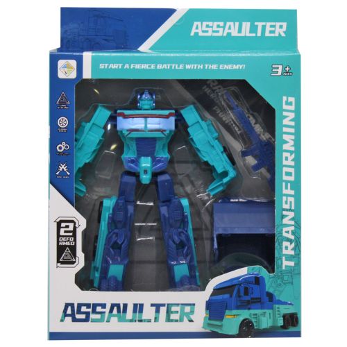 Трансформер пластиковый "Assaulter" (бирюзовый) фото