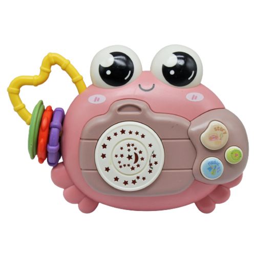 Музична іграшка-брязкальце "Краб" (рожевий) фото
