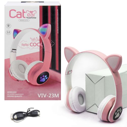 Бездротові навушники "Кішечка", рожевий фото