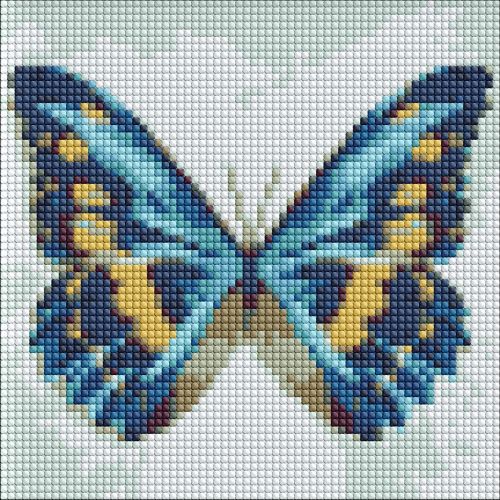 Алмазна мозаїка без підрамника "Метелик" 20х20 см фото