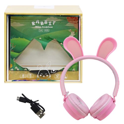 Навушники бездротові "Rabbit" (рожевий) фото
