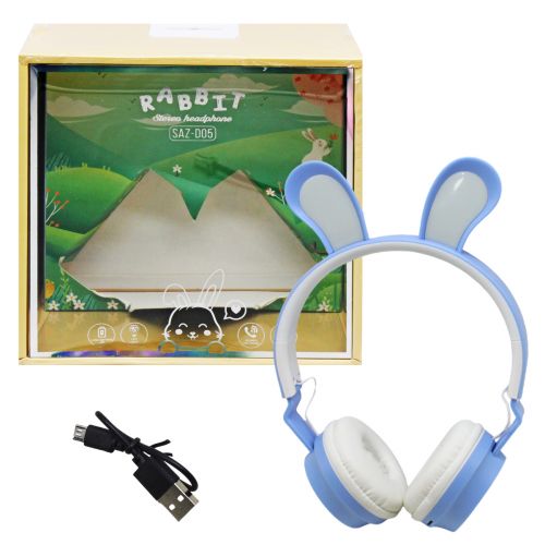 Навушники бездротові "Rabbit" (блакитний) фото