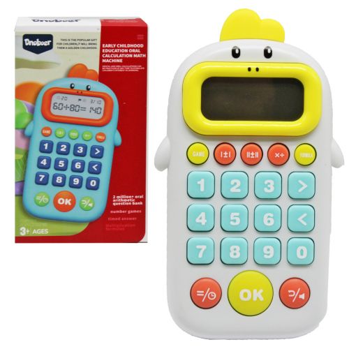 Навчальна іграшка "Калькулятор", білий фото
