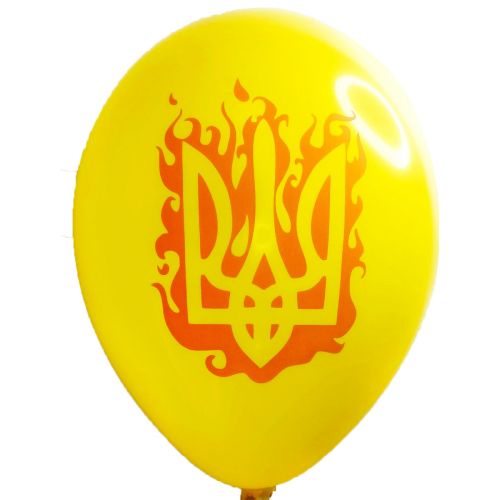 Кульки латексні "Герб України" (100 шт) фото