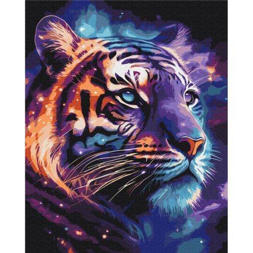 Картина за номерами Космічний тигр, 40х50 см фото