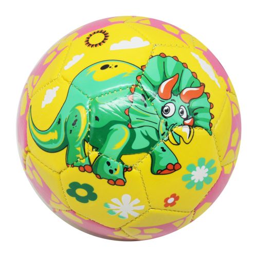 Мяч футбольный №2 Динозаврики (желтый) фото