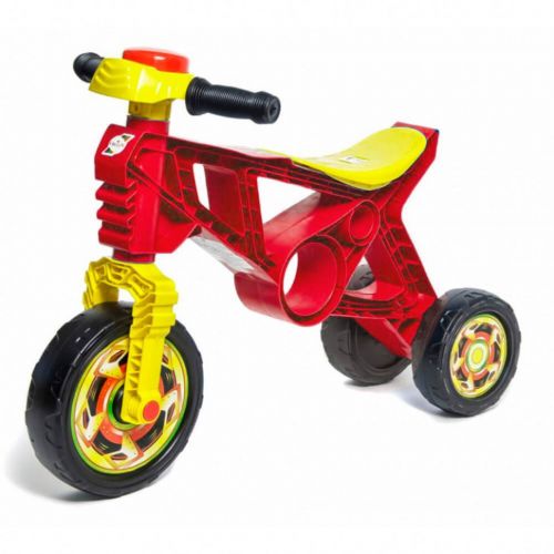 Уцінка.  Мотоцикл пластиковий "Біговел" (червоний) - Немає шурупа та болта для кріплення керма фото