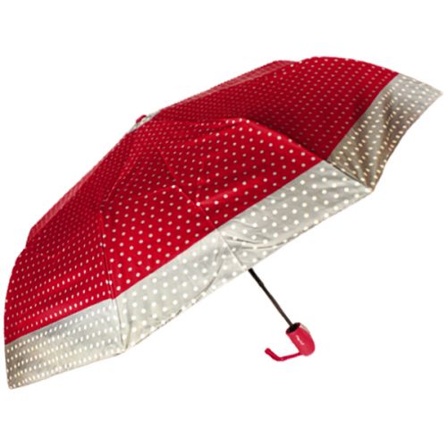 Зонтик полуавтоматический "Горошек", красный фото