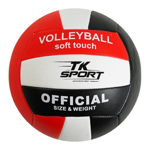 Мяч волейбольный размер 5, белый с черным фото