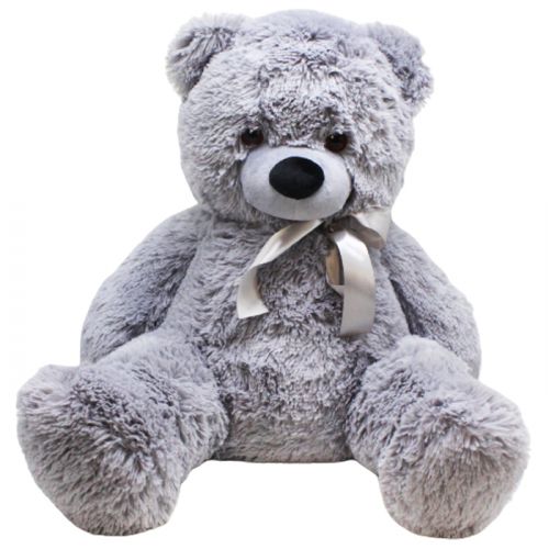 Мʼяка іграшка "Ведмідь", 70 см (сірий) фото