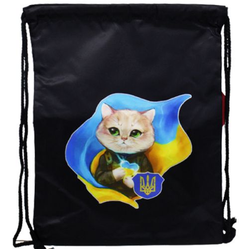 Рюкзак-мішок патріотичний "Кіт Патріот" фото