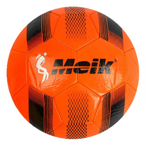 Мяч футбольный №5 лакированный "Meik", оранжевый фото