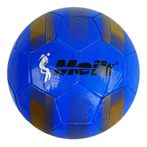Мяч футбольный №5 лакированный "Meik", синий фото